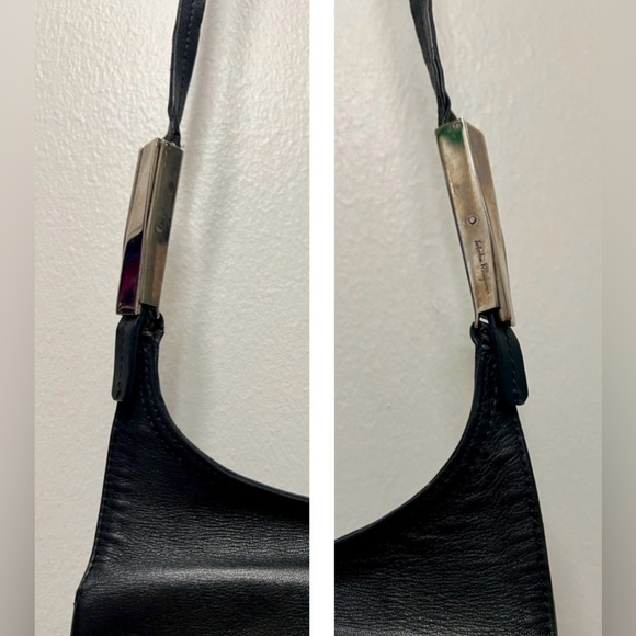 Salvatore Ferragamo Bag | Black with Silver Hardware | Crossbody - Picture 4 of 16